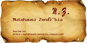 Mutshausz Zenóbia névjegykártya